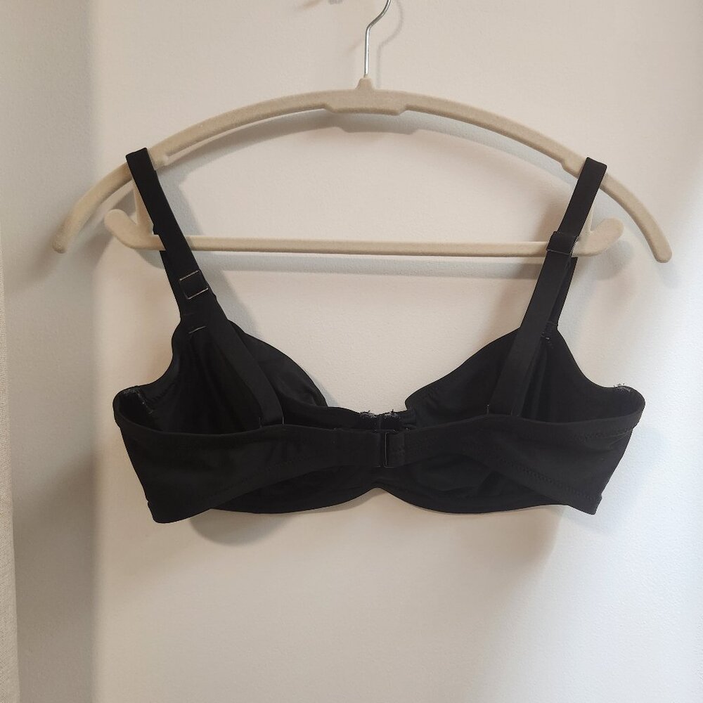 Aerie Unlined Underwire Bikini Top True Black 34DDD - Picture 4 of 5